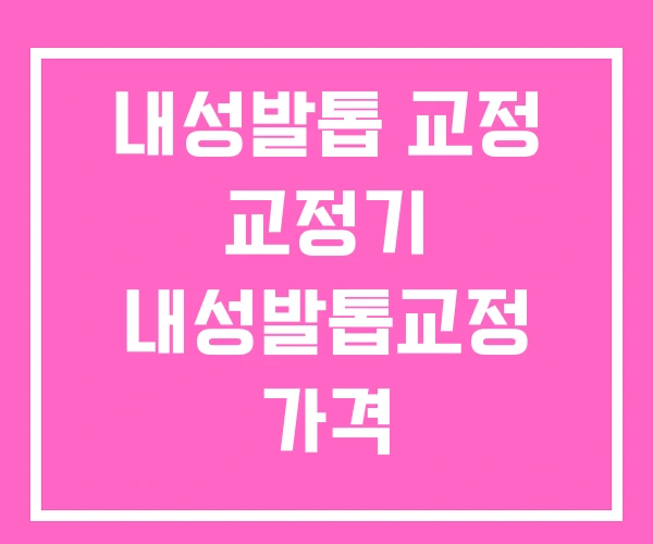 내성발톱 교정 교정기 내성발톱교정 가격