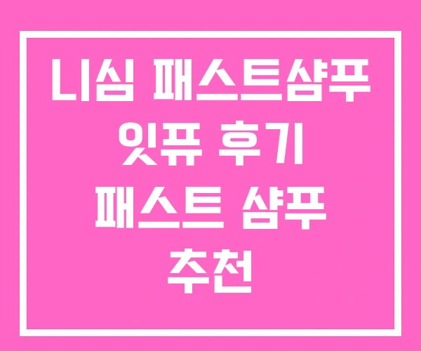 니심 패스트샴푸 잇퓨 후기 패스트 샴푸 추천 니심 패스트샴푸 잇퓨 후기 패스트 샴푸 추천