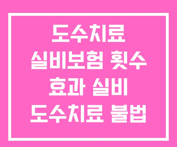 도수치료 실비보험 횟수 효과 실비 도수치료 불법