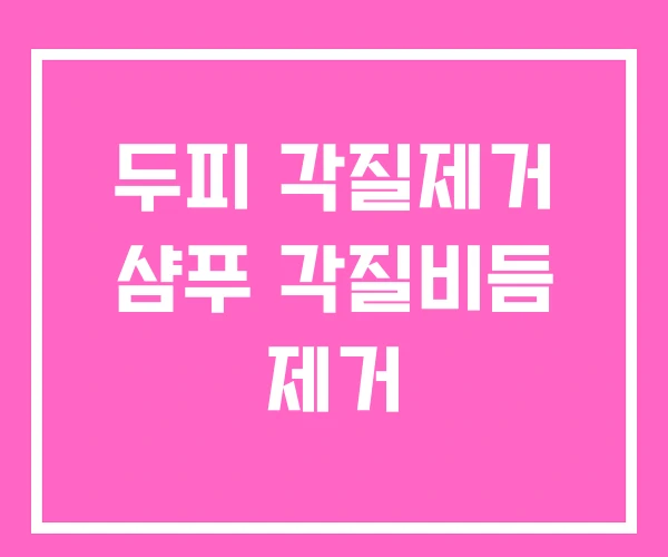 두피 각질제거 샴푸 각질비듬 제거
