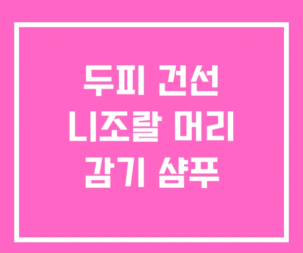 두피 건선 니조랄 머리 감기 샴푸