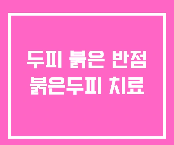 두피 붉은 반점 붉은두피 치료 두피 붉은 반점 붉은두피 치료