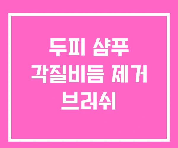 두피 샴푸 각질비듬 제거 브러쉬