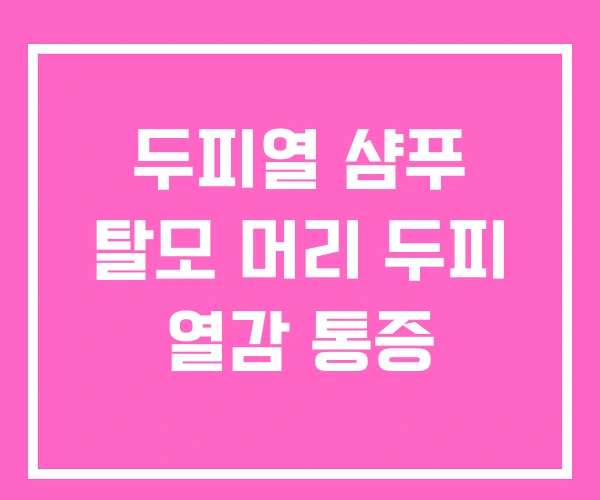 두피열 샴푸 탈모 머리 두피 열감 통증 두피열 샴푸 탈모 머리 두피 열감 통증