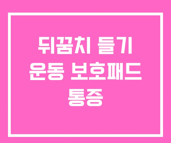 뒤꿈치 들기 운동 보호패드 통증 뒤꿈치 들기 운동 보호패드 통증