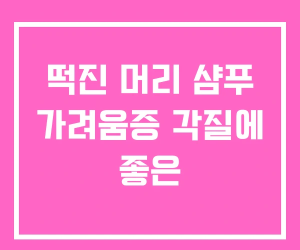 떡진 머리 샴푸 가려움증 각질에 좋은 떡진 머리 샴푸 가려움증 각질에 좋은