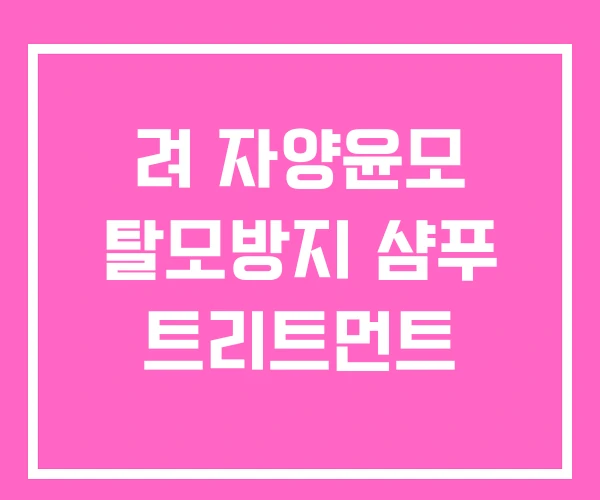 려 자양윤모 탈모방지 샴푸 트리트먼트