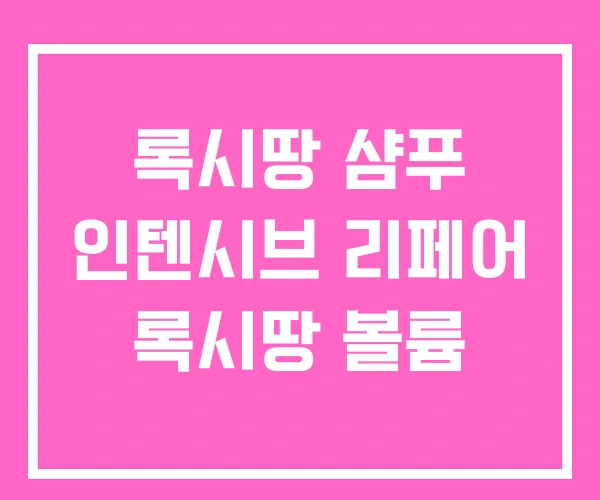 록시땅 샴푸 인텐시브 리페어 록시땅 볼륨