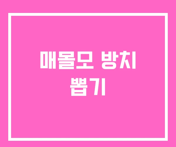 매몰모 방치 뽑기 매몰모 방치 뽑기