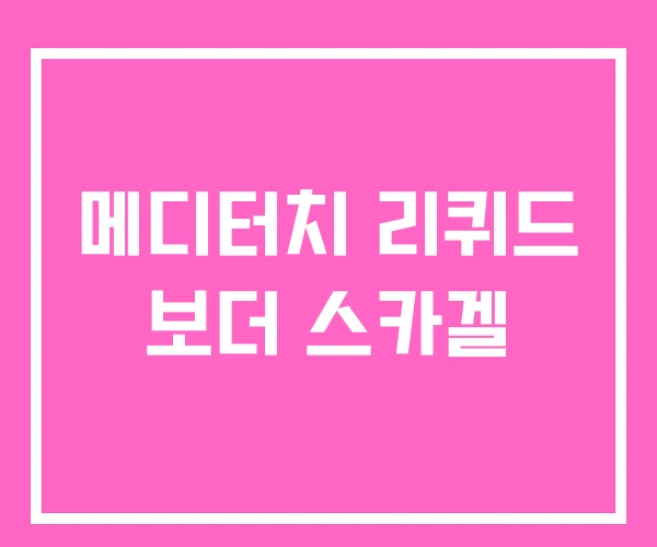 메디터치 리퀴드 보더 스카겔