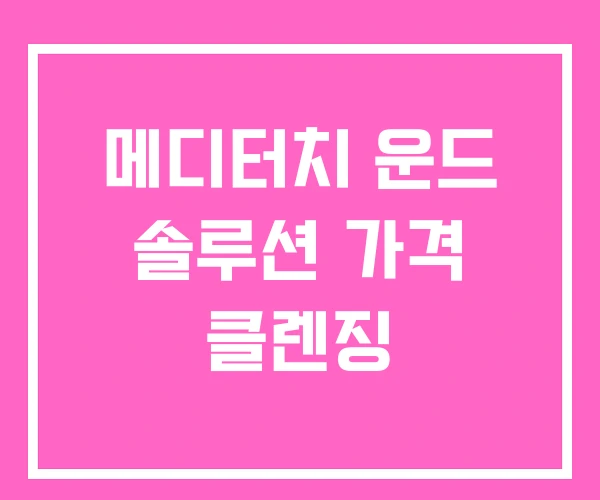 메디터치 운드 솔루션 가격 클렌징 메디터치 운드 솔루션 가격 클렌징