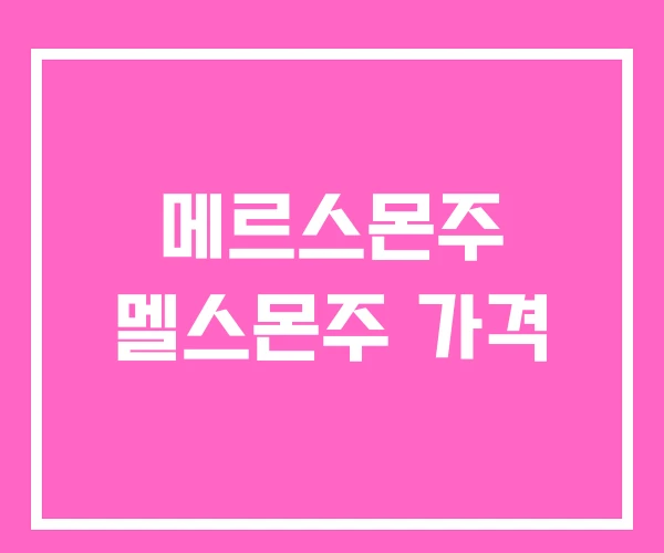 메르스몬주 멜스몬주 가격 메르스몬주 멜스몬주 가격
