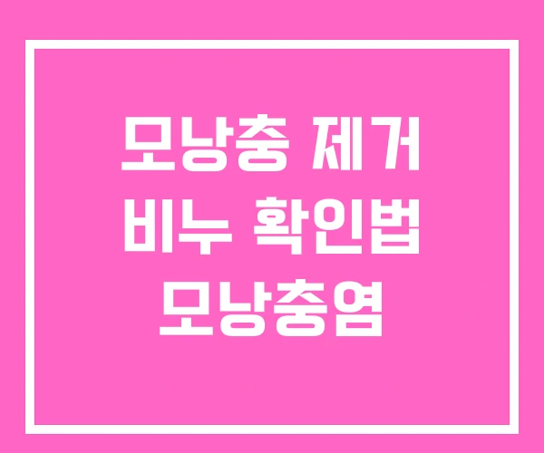 모낭충 제거 비누 확인법 모낭충염