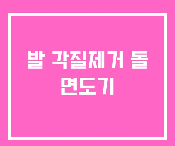 발 각질제거 돌 면도기