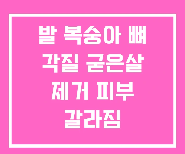 발 복숭아 뼈 각질 굳은살 제거 피부 갈라짐 발 복숭아 뼈 각질 굳은살 제거 피부 갈라짐