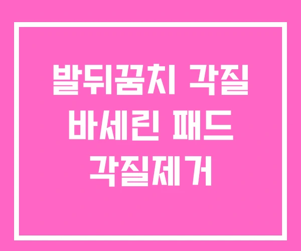발뒤꿈치 각질 바세린 패드 각질제거 발뒤꿈치 각질 바세린 패드 각질제거