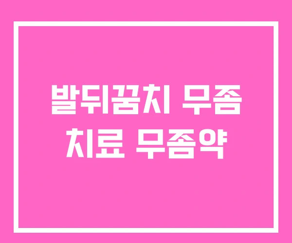 발뒤꿈치 무좀 치료 무좀약 발뒤꿈치 무좀 치료 무좀약