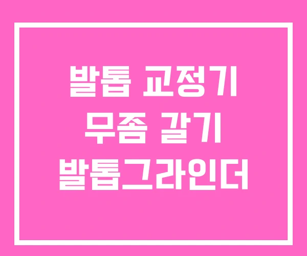 발톱 교정기 무좀 갈기 발톱그라인더