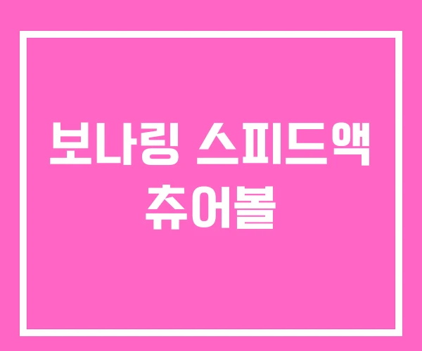 보나링 스피드액 츄어볼