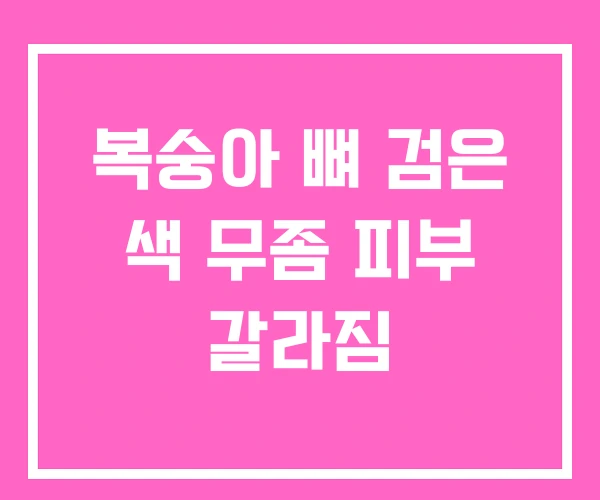 복숭아 뼈 검은 색 무좀 피부 갈라짐