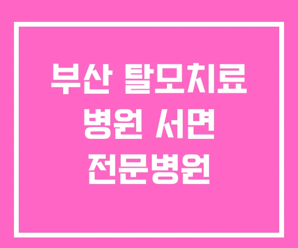 부산 탈모치료 병원 서면 전문병원 부산 탈모치료 병원 서면 전문병원