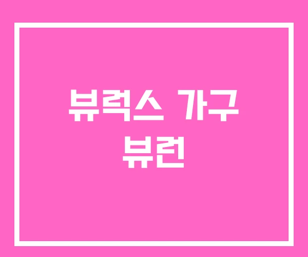 뷰럭스 가구 뷰런