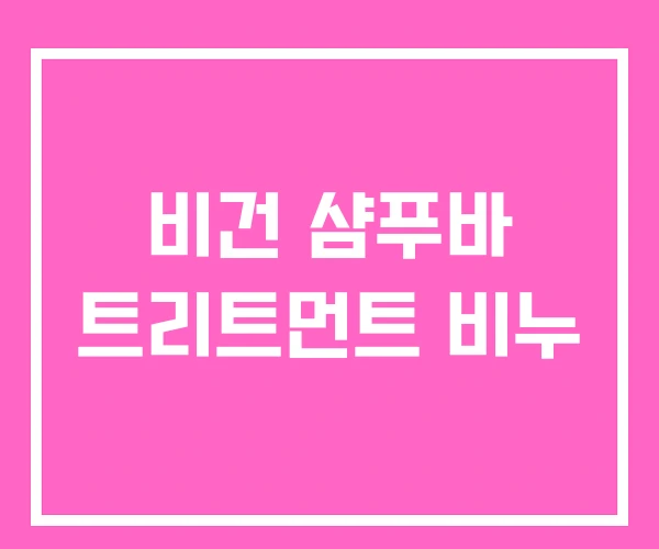 비건 샴푸바 트리트먼트 비누