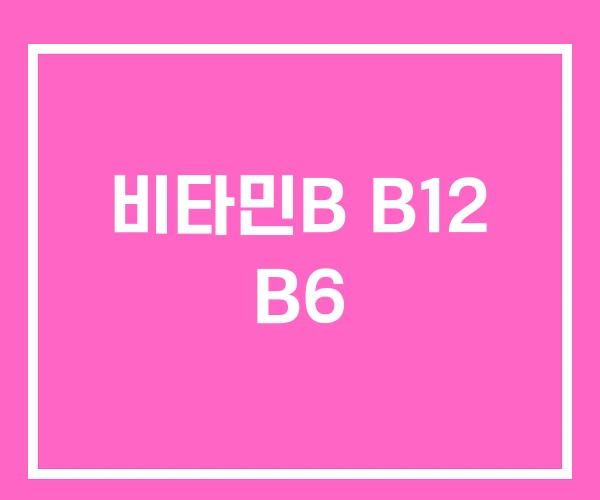 비타민B B12 B6