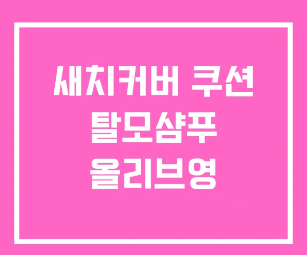 새치커버 쿠션 탈모샴푸 올리브영