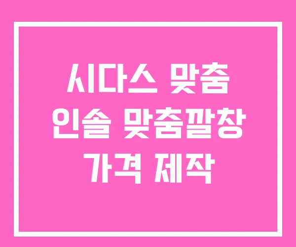 시다스 맞춤 인솔 맞춤깔창 가격 제작