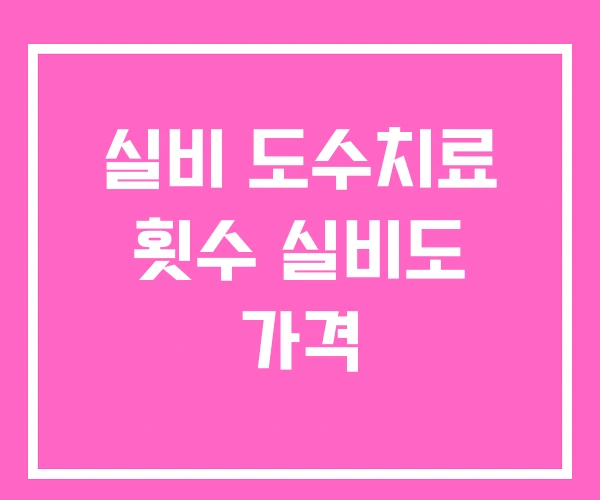 실비 도수치료 횟수 실비도 가격