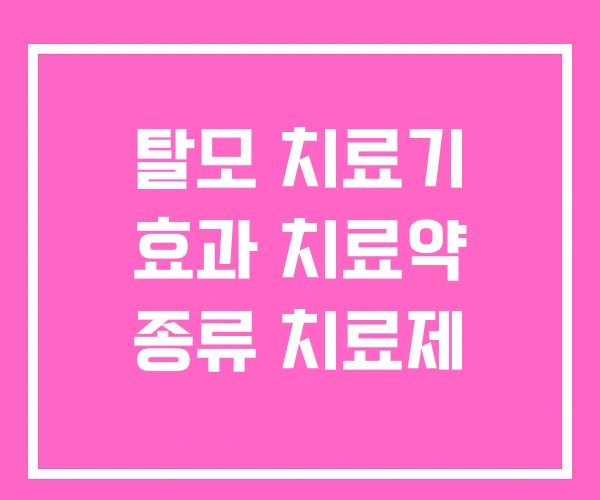 탈모 치료기 효과 치료약 종류 치료제 탈모 치료기 효과 치료약 종류 치료제