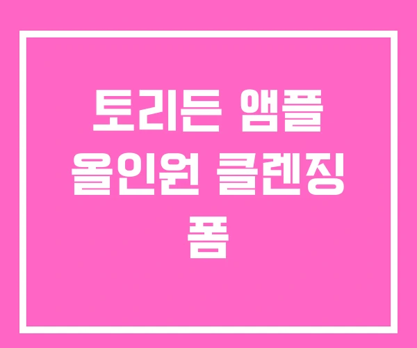 토리든 앰플 올인원 클렌징 폼