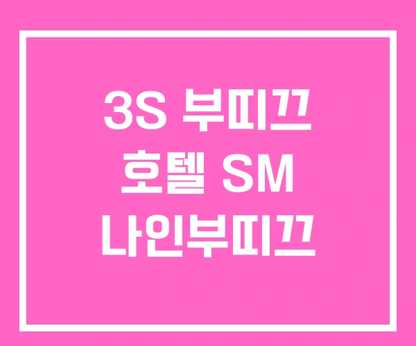 3S 부띠끄 호텔 SM 나인부띠끄