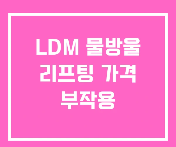 LDM 물방울 리프팅 가격 부작용 LDM 물방울 리프팅 가격 부작용