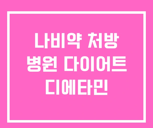 나비약 처방 병원 다이어트 디에타민 나비약 처방 병원 다이어트 디에타민