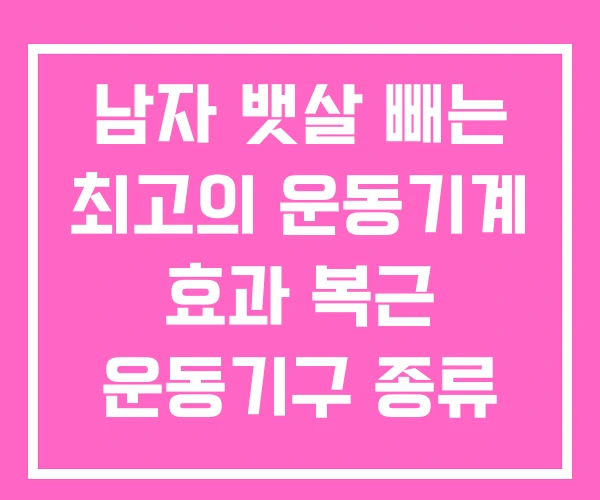 남자 뱃살 빼는 최고의 운동기계 효과 복근 운동기구 종류