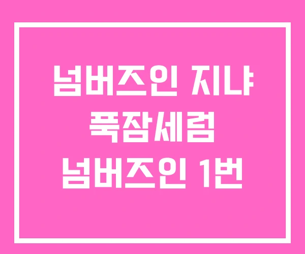 넘버즈인 지냐 푹잠세럼 넘버즈인 1번 넘버즈인 지냐 푹잠세럼 넘버즈인 1번