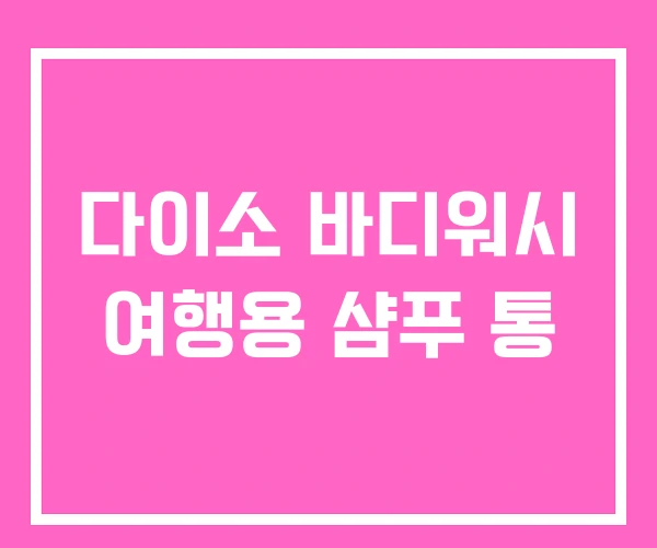 다이소 바디워시 여행용 샴푸 통 다이소 바디워시 여행용 샴푸 통