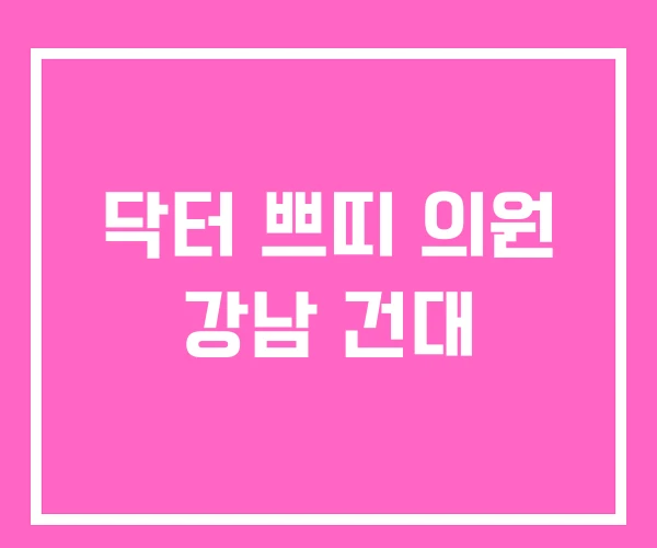 닥터 쁘띠 의원 강남 건대 닥터 쁘띠 의원 강남 건대