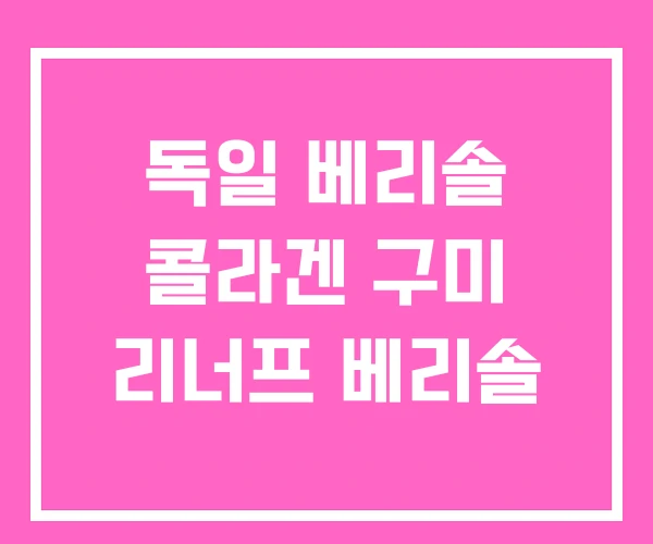 독일 베리솔 콜라겐 구미 리너프 베리솔