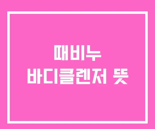 때비누 바디클렌저 뜻 때비누 바디클렌저 뜻