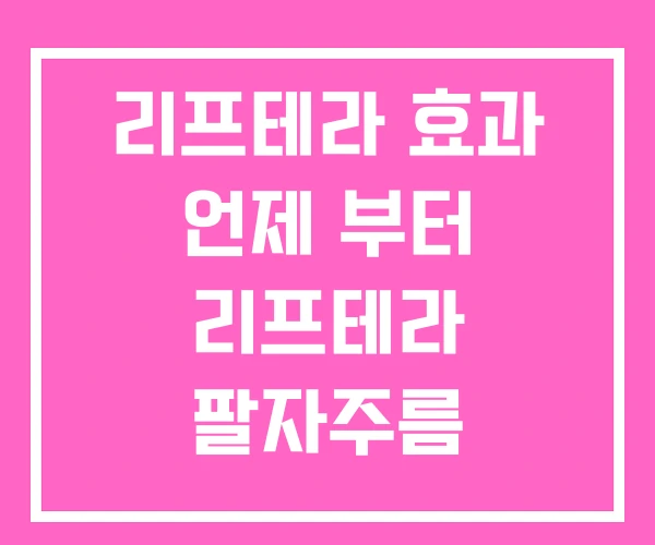 리프테라 효과 언제 부터 리프테라 팔자주름 리프테라 효과 언제 부터 리프테라 팔자주름