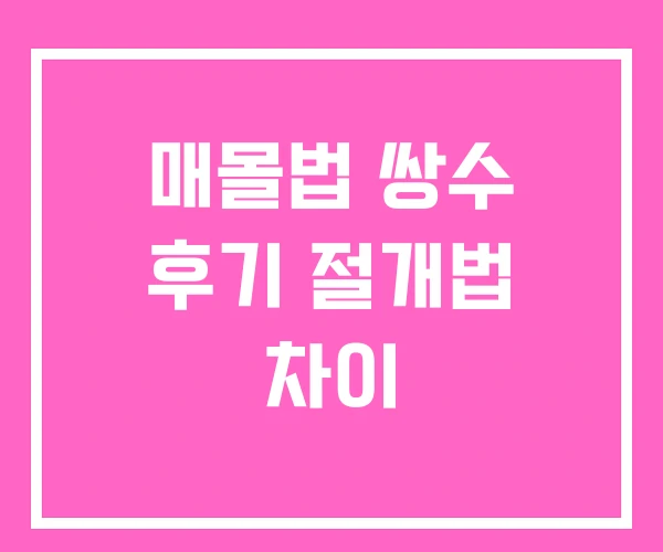 매몰법 쌍수 후기 절개법 차이 매몰법 쌍수 후기 절개법 차이