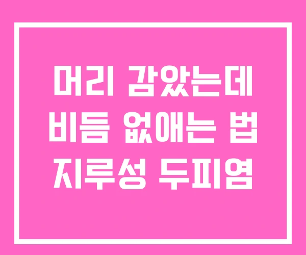 머리 감았는데 비듬 없애는 법 지루성 두피염 머리 감았는데 비듬 없애는 법 지루성 두피염