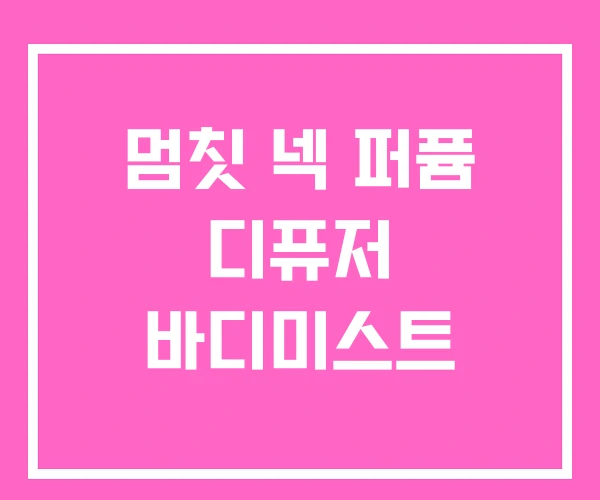 멈칫 넥 퍼퓸 디퓨저 바디미스트 멈칫 넥 퍼퓸 디퓨저 바디미스트