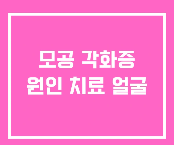 모공 각화증 원인 치료 얼굴 모공 각화증 원인 치료 얼굴