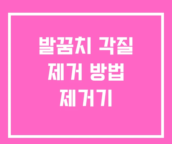 발꿈치 각질 제거 방법 제거기 발꿈치 각질 제거 방법 제거기