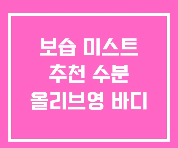 보습 미스트 추천 수분 올리브영 바디 보습 미스트 추천 수분 올리브영 바디