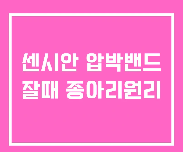 센시안 압박밴드 잘때 종아리원리